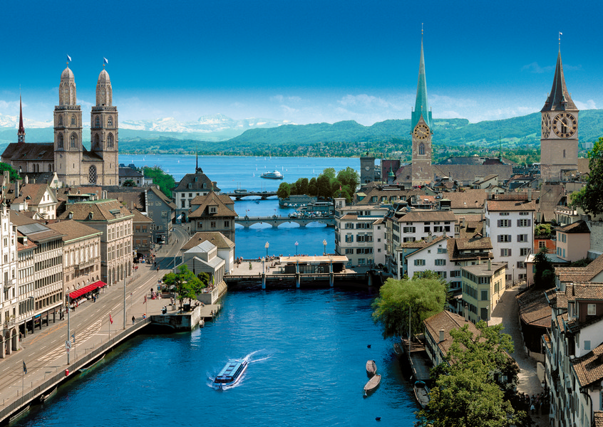 Postkarte · Zuerich · Limmat · Grossmuenster Fraumuenster Stpeter